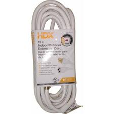 indoor outdoor extension cord white