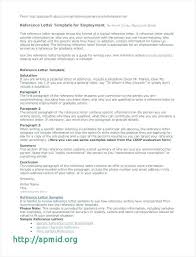 Reference Letters For Jobs Letter Recommendation Sample Employment