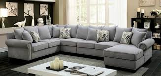Pc Skyler Gray Fabric Sectional Sofa