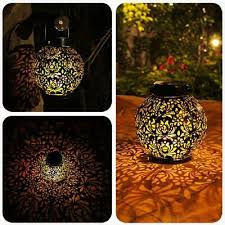 solar powered led moroccan lantern