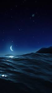 moon night ocean nature hd 4k hd