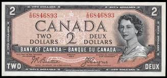 Value Of 1954 Devils Face 2 Bill From The Bank Of Canada