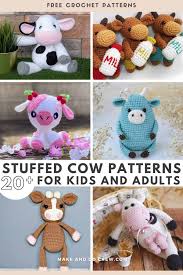 20 cute free crochet cow patterns