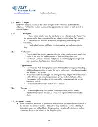 Café Business Plan Template In Word And