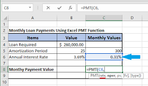 how to use microsoft excel pmt function