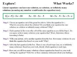 Lesson 1 7 Core Focus On Linear Equations