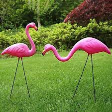 Joyin 2 Pcs Small Pink Flamingo Yard