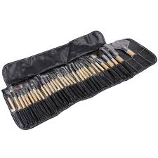 32 pcs wood color handle makeup brush
