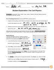 gizmo fan cart physics pdf