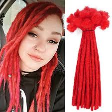 Crochet dreadlock extension accent kit. Aiuree 8 100 Human Hair Dreadlocks Extensions Red For Man Women 60 S Ninthavenue Europe