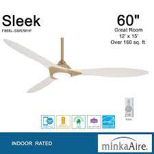 minka aire f868l sbr whf sleek 60 ceiling fan soft br