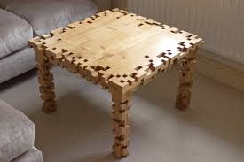 Handmade Coffee Table Soild Oak 8 Bit