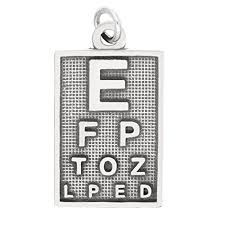 Amazon Com Sterling Silver Oxidized Optometrist Eye Doctor