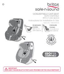 User Manual Britax Safe N Sound