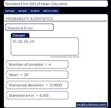 Standard Error Se Calculator