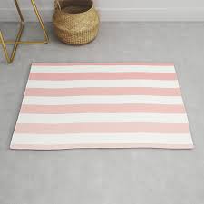 pink and white ombre stripe rug by