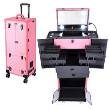 byootique pink rolling makeup case on