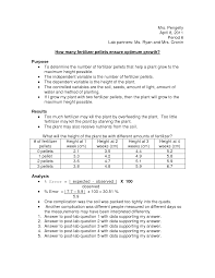 Chemistry Lab Report Examples