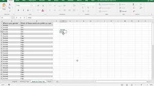 making a cross tab in excel you