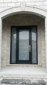 modern entry door frosted glass multi
