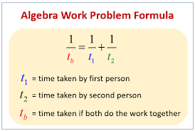 Work Word Problems Lessons