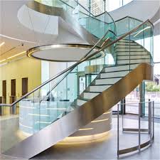 double beam curved staircase