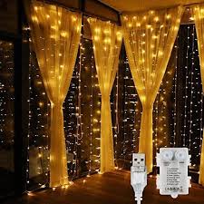 Curtain String Lights Battery Operated