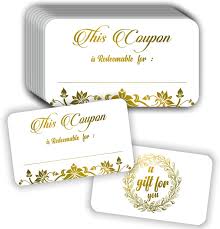 coupon cards pack of 50 gold foil