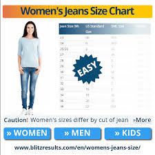 jeans size chart conversion sizing