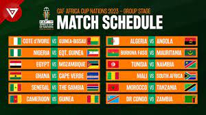 match schedule caf africa cup of