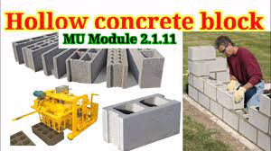 Hollow concrete block/How concrete block are made/ Uses of hollow blocks. -  YouTube