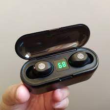 Tai Nghe Bluetooth True Wireless AMOI F9 5.0 Cảm Ứng Vân Tay, Kháng Nước,  Chống Ồn, Nâng Cấp Dock Sạc có Led Báo Pin Kép