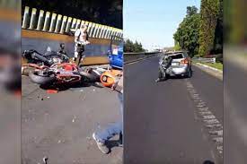 Yo le rasqué los huevos al tigre. Video Motociclistas Heridos Tras Impactarse En La Pera En La Mexico Cuernavaca 24 Horas