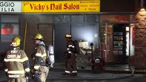 structure fire at vickys nail salon
