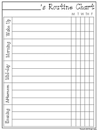 1 Printable Routine Chart Homeschool Elemenatary School Class Management