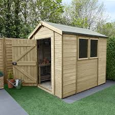 groove pressure treated apex shed