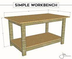 This design should fit two adults comfortably or three children. How To Build A Simple Diy Workbench With 2x4 Lumber