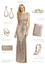 rose gold sequin bridesmaid dress