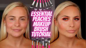 essential peaches makeup brush tutorial