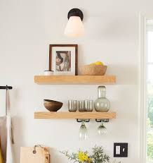 Floating Wood Shelf With 2 Height