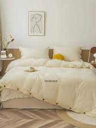 Cream Color Washed Cotton Duvet Cover
