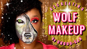 half wolf makeup transformation makeup