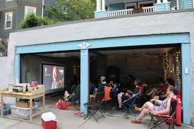 garage becomes a free theater