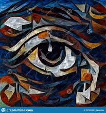 Pintura de ojos humanos stock de ilustración. Ilustración de humano -  207672745
