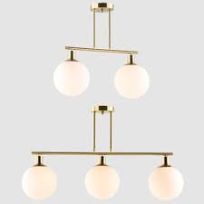 Sphere Dining Room Island Light Milk Glass 2 3 Lights Simple Style Island Lamp In Gold Finish Takeluckhome Com