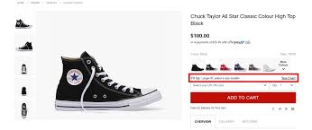 Converse Chucks Size Chart Converse Chuck Taylor All Star