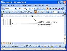 barcode font with microsoft office word