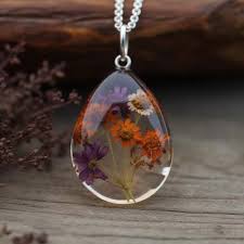 pressed flower resin jewelry for kids