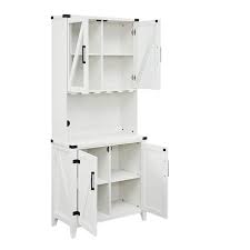Home Source Bar White Cabinet With
