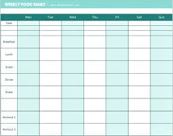 Weekly Food Diary Printable Forks And Folly